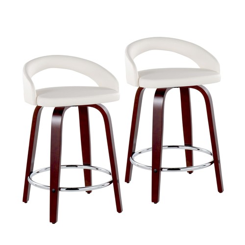 Grotto Upholstered 24" Fixed-height Counter Stool - Set Of 2